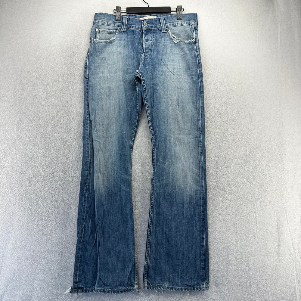 Vintage Levis Jeans Mens 33x34 Blue 512 Bootcut Denim Whisker Faded Baggy y2k
